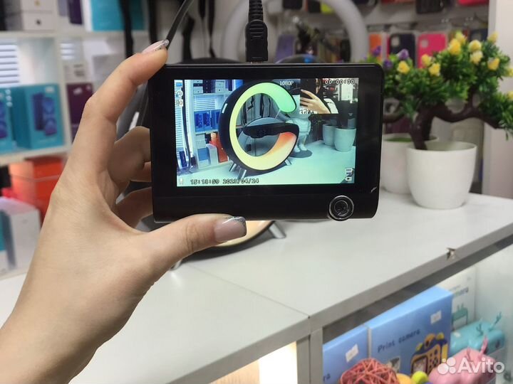 Видеорегистратор 3в1 с камерой салона (новый)