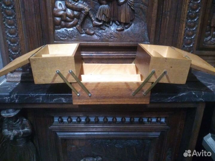 Старинное рукоделие раздвижной комод настольный