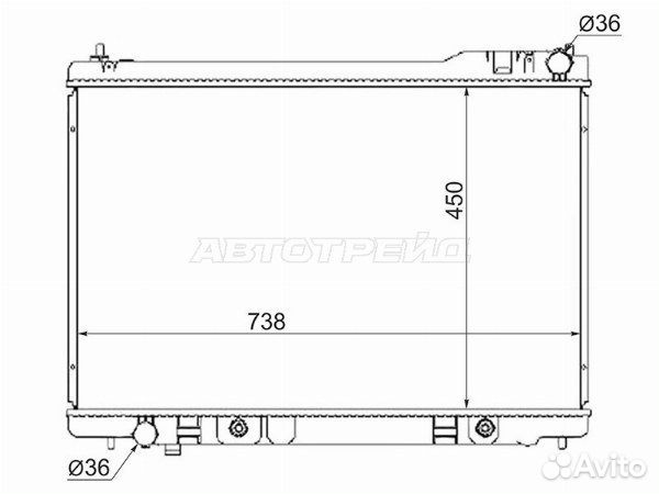 Радиатор infiniti FX35, infiniti FX35/FX45 03-08, infiniti FX45
