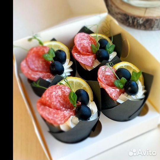 Закусочные капкейки на фуршет для мужчин