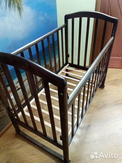 Кроватка детская Алита 3 массив берёзы, бортики