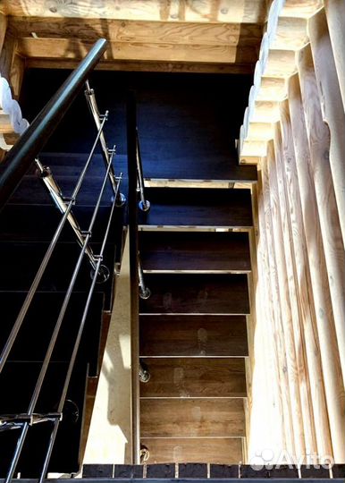 Прямая лестница на металлокаркасе