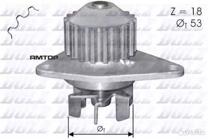 Dolz C114 Насос водяной (помпа) citroen C3 1.4 Dol