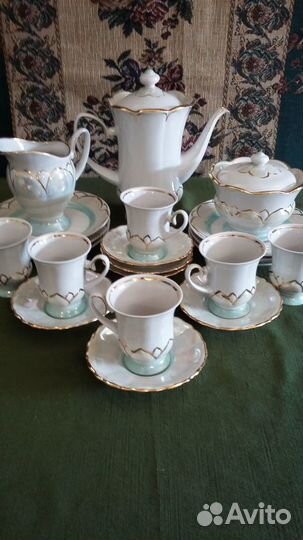 Кофейный фарфоровый сервиз(пфз)