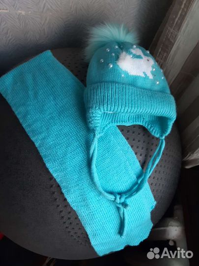 Комплект шапка, шарф