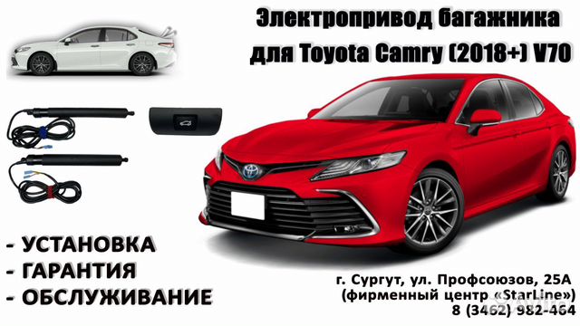 Электропривод багажника toyota camry XV70