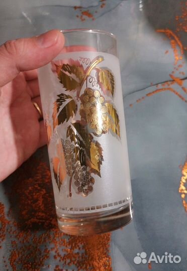 Стаканы матовые золото 6 шт