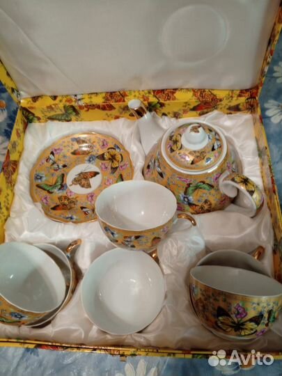 Чайный сериз Япония, тонкий костяной фарфор. Покры