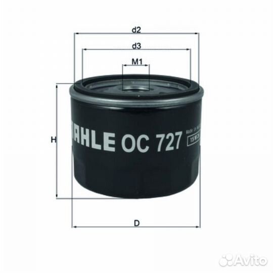 Mahle OC 727 Фильтр масляный