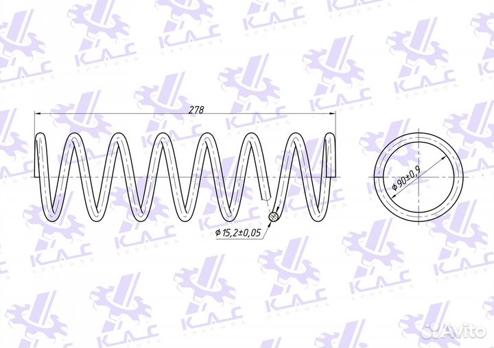 Пружина (2 шт.) передней подвески ваз Нива (Niva)
