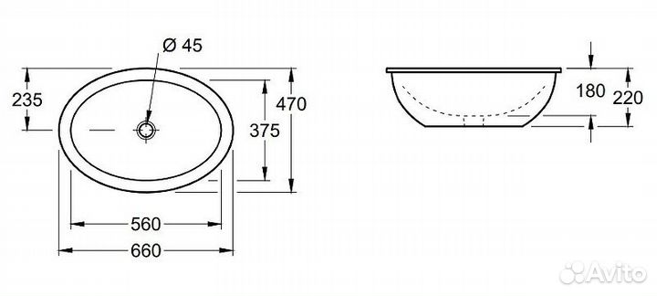 Раковина Villeroy&Boch Loop & Friends 66 616130R1 Альпийский белый