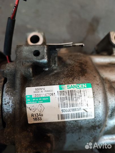 Компрессор кондиционера Nissan Qashqai J10 K9K