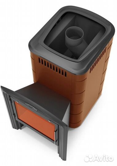 Печь Тунгуска 2017 Inox Витра терракота