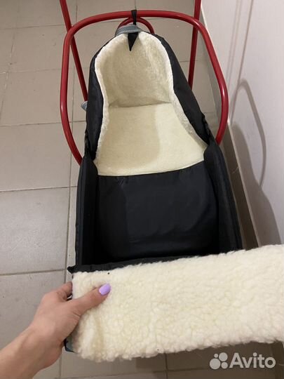 Коляска санки с сидушкой