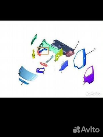 Лонжерон и стойка переднего лонжерона