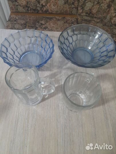 Конфетница цветное стекло СССР