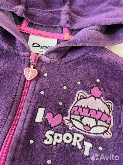 Костюм флис, велюр, кардиган, джинсы 104 110 116