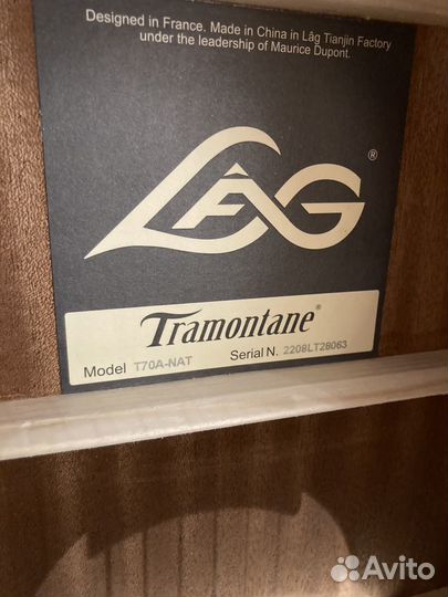 Акустическая гитара Lag t70a-nat