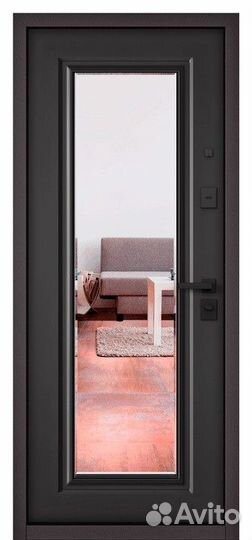 Дверь входная в квартиру с зеркалом