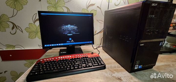Комплект комп Acer aspire m3800 + монитор + клава