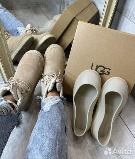 Угги Ugg Classic Mini Lace-Up Weather Sand