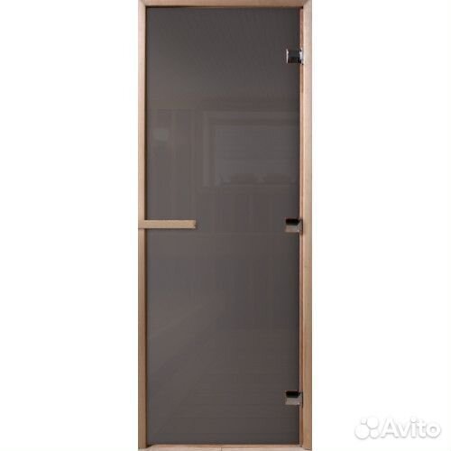 Дверь стеклянная Графит