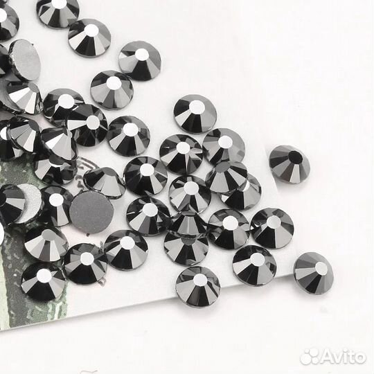 Стразы Jet Hematite