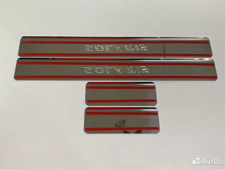 Накладки на пороги hyundai solaris 2017- солярис