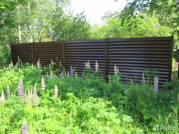 Заборы из профнастила и штакетника