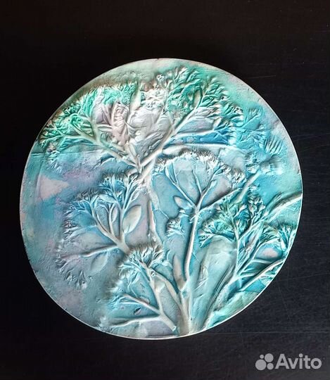 Ботанический барельеф.Панно из гипса 11-12 см