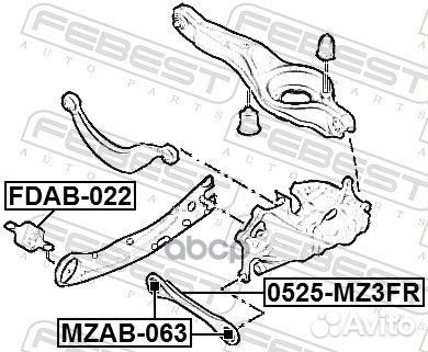 Fdab022 сайлентблок задней подвески Ford Focus