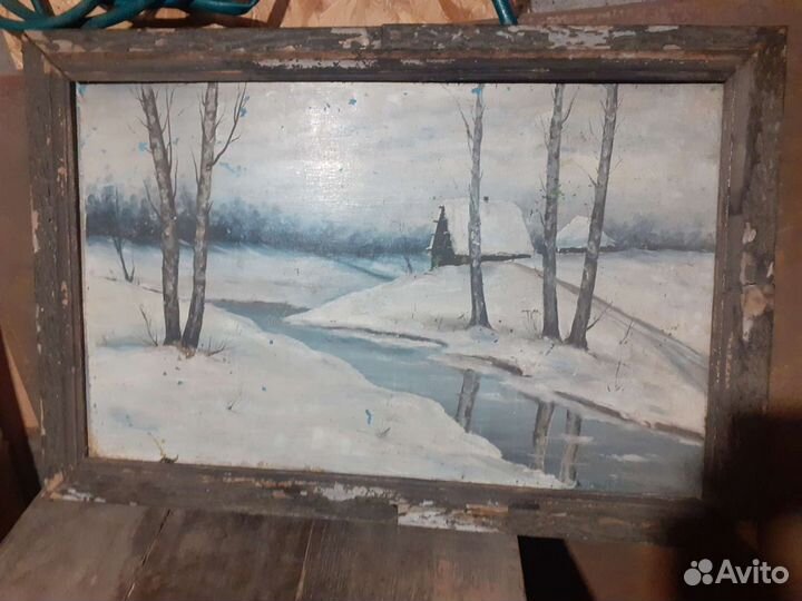 Картина маслом старая