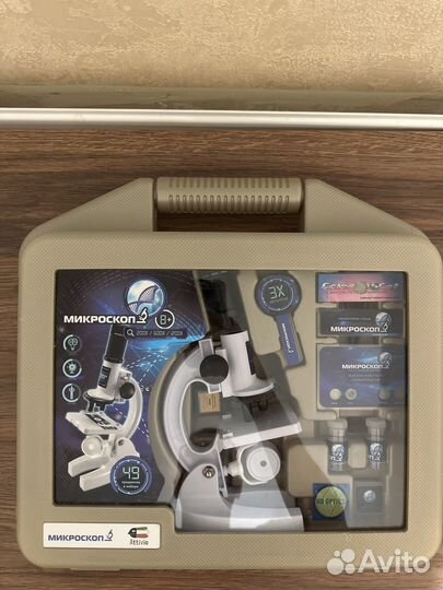 Микроскоп детский Attivio в кейсе 49 предметов