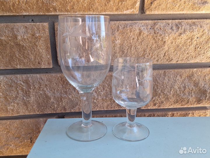 Набор бокалы и стопочки ретро