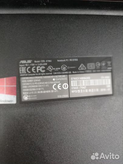 Ноутбук asus X756U