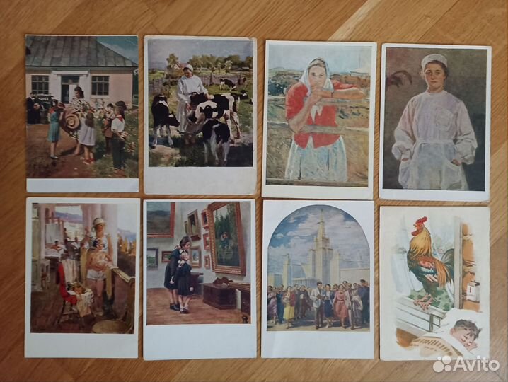 Открытки соцреализм живопись СССР