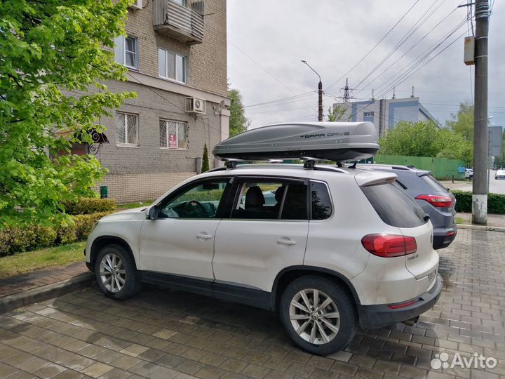 Бокс Terra Drive 480 серый на Volkswagen Tiguan