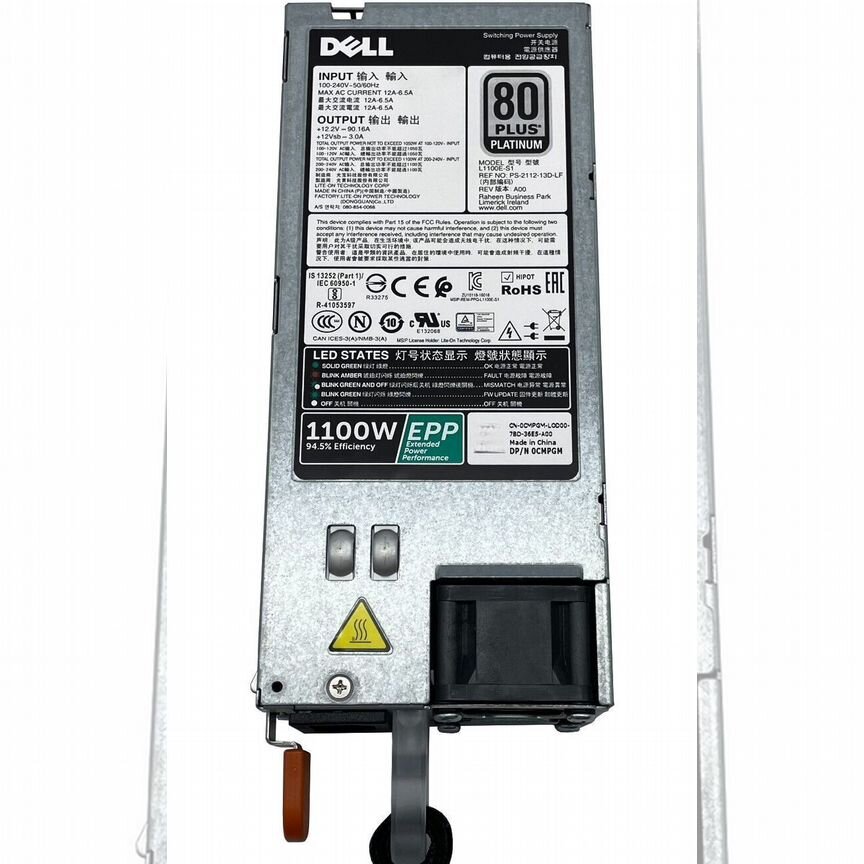 [PS-2112-13D-LF] Резервный Блок Питания Dell 1100w Ps-2112-13d-Lf