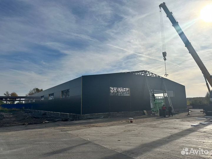 Ангар 500м2, теплый, из сэндвич панелей