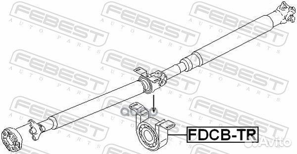 Подшипник подвесной карданного вала fdcbtr Febest