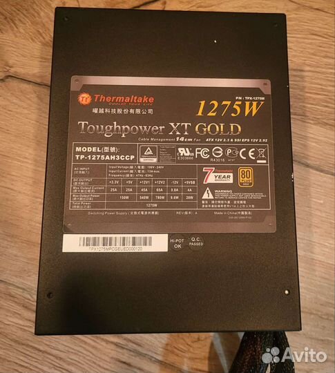 Блок питания thermaltake toughpower XT gold 1275w