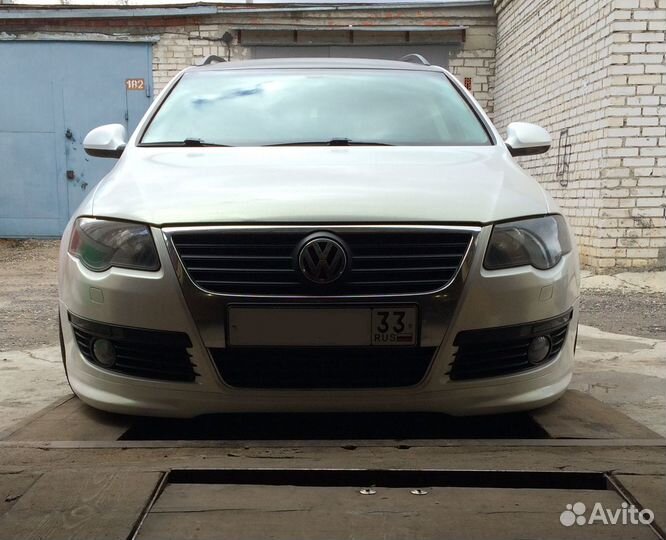 Юбка переднего бампера VW Passat b6 R-line