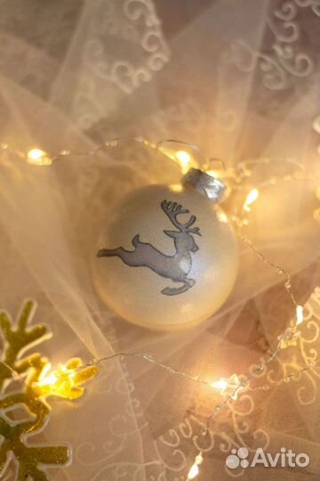Шары на ёлку с ручной росписью