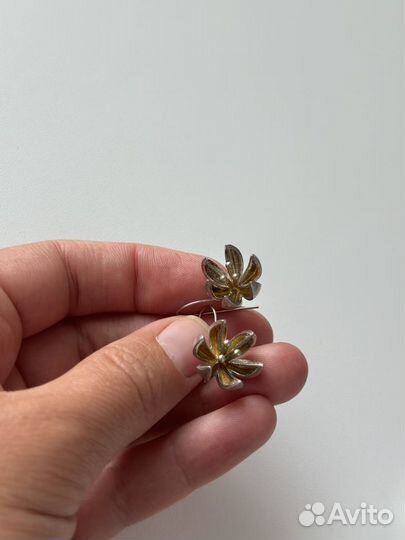 Серьги цветы