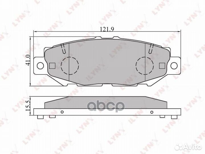 Колодки тормозные дисковые зад BD7528 lynxauto