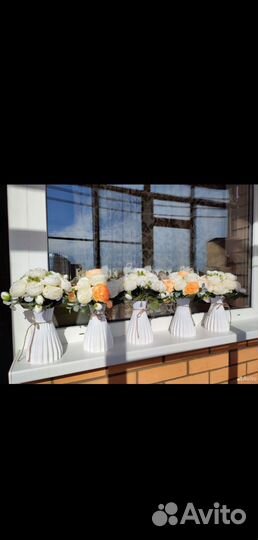 Букет из искусственных пионов белые