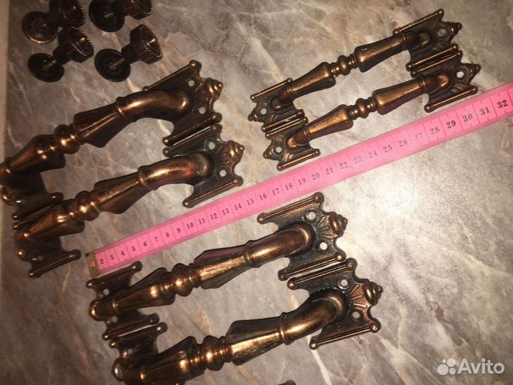 Ручки дверные, латунь, 90е