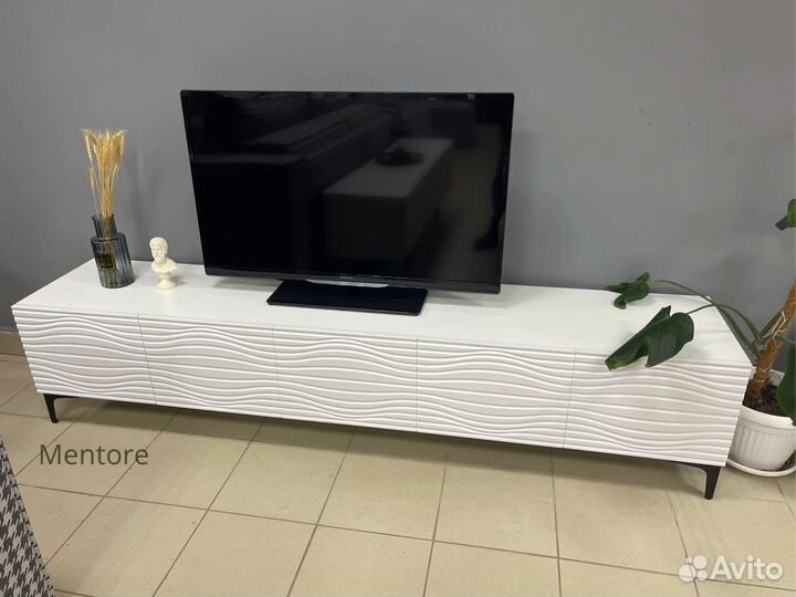 Тумба тв Bravo в белом цвете (2000х400х300 мм)