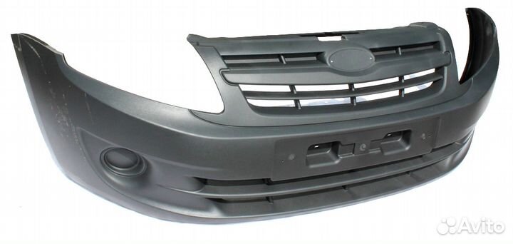 Бампер передний ваз 2190 Гранта чёрный шагрень