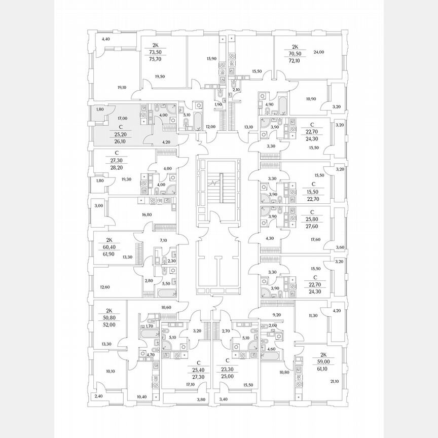 Квартира-студия, 26,1 м², 13/13 эт.